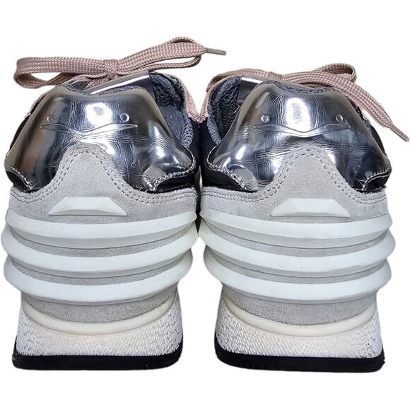 Voile Blanche Julia Power Sneaker Suede Washed Fabric Pink Grey Size 41/US 11 - Picture 5 of 15